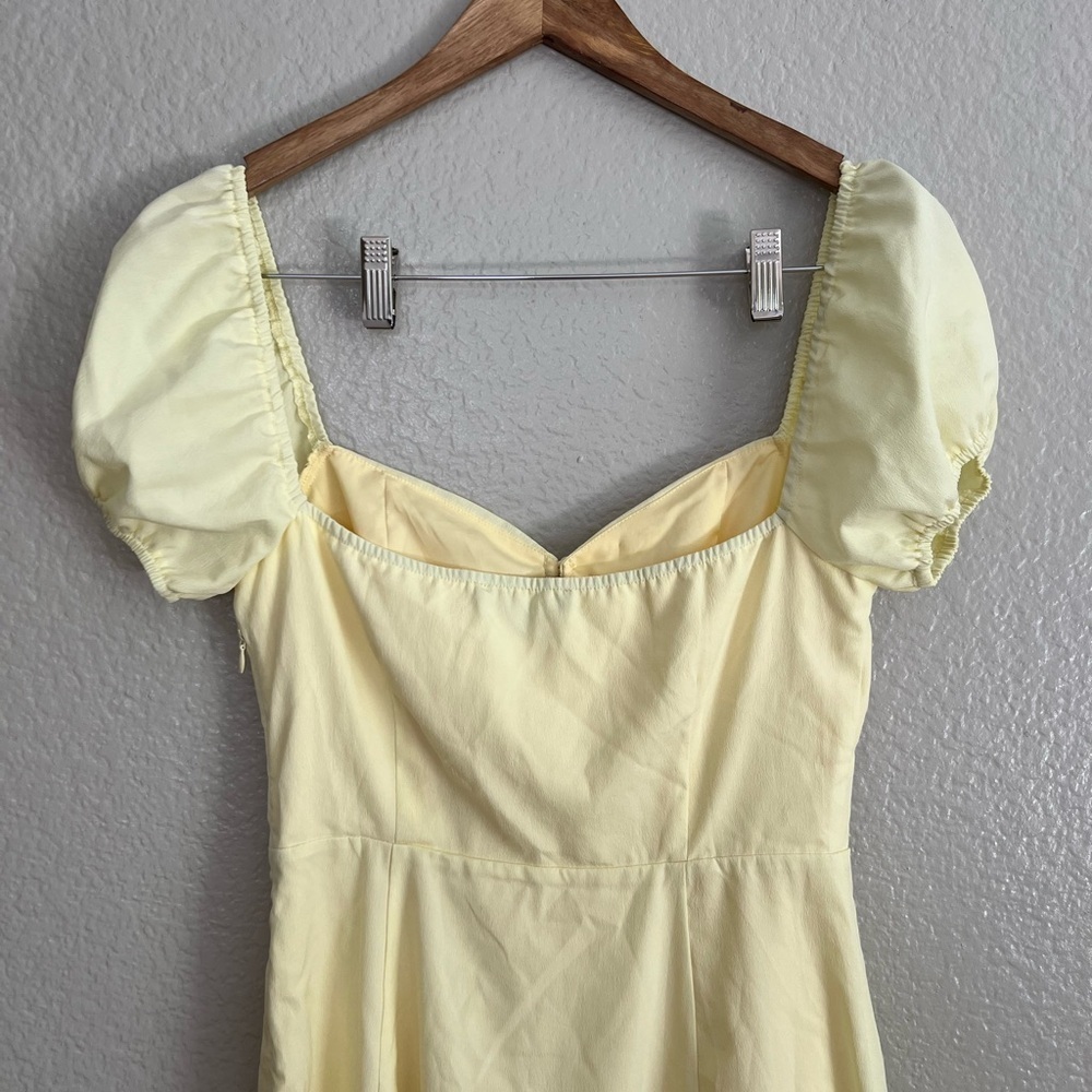Charming Behavior Light Yellow Button-Front Midi … - image 5